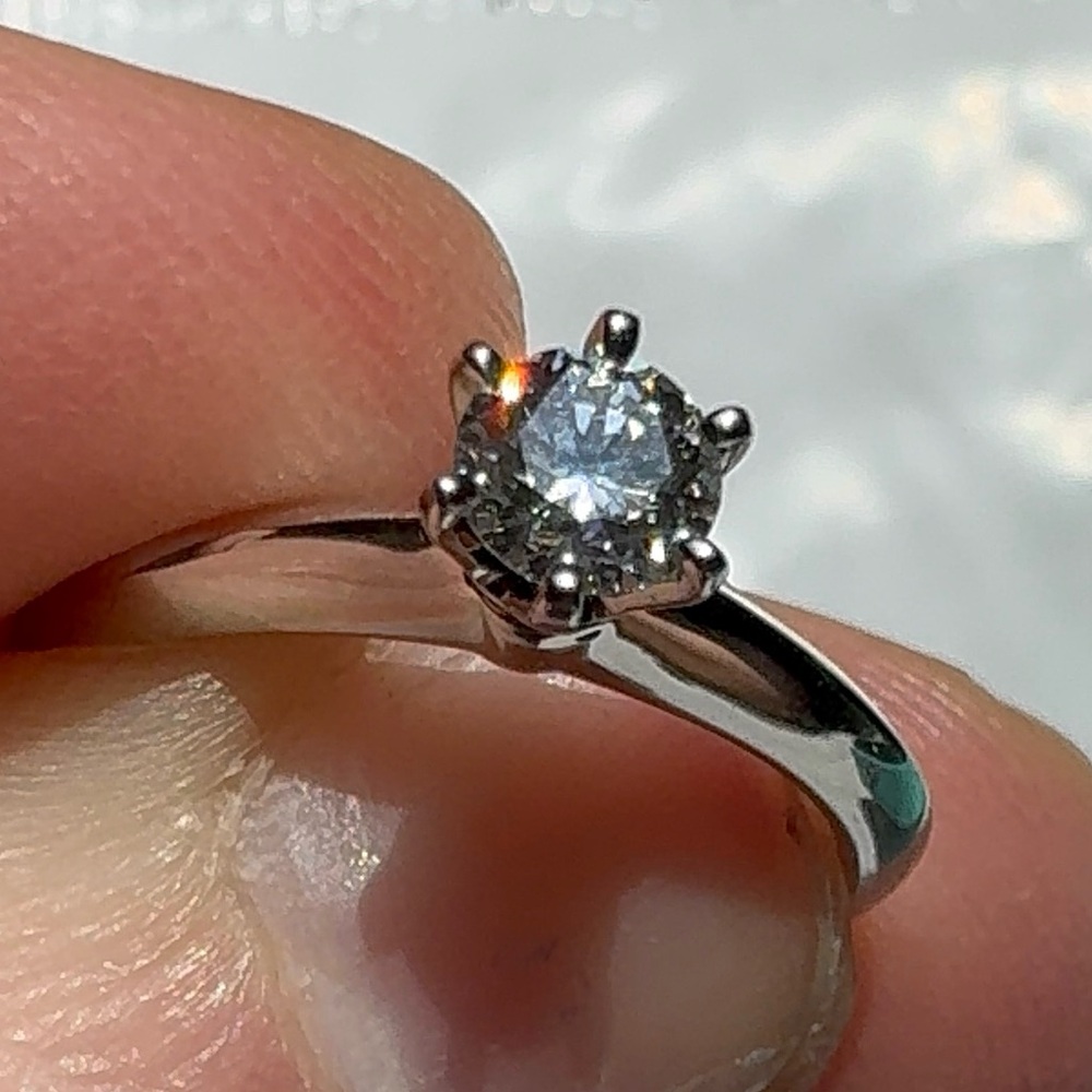 Tiffany & Co. Platinum Solitaire Ring in Tiffany Blue Box - Picture 12 of 16
